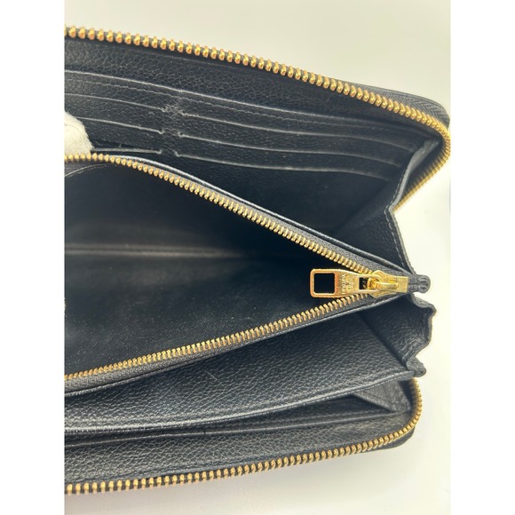 Louis Vuitton Monogram Empreinte Leather Zip Around Wallet Black #354 - Picture 11 of 13